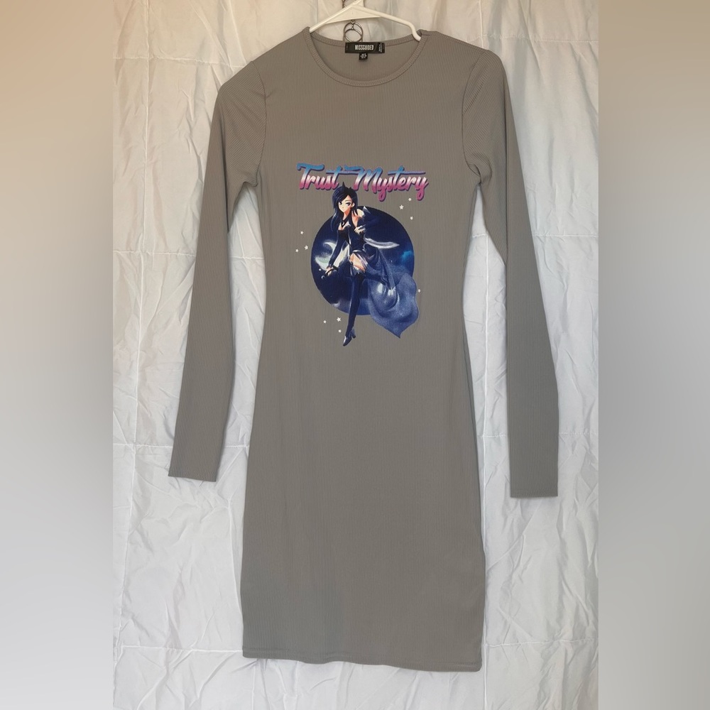 Anime Girl Long Sleeve Body-con Dress